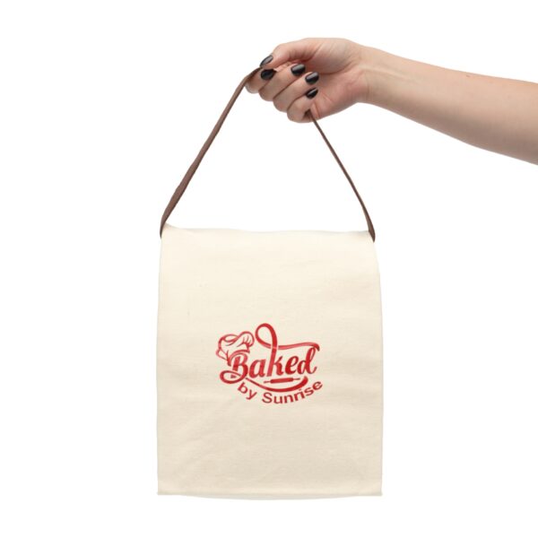 Canvas Lunch Bag With Strap - Image 5